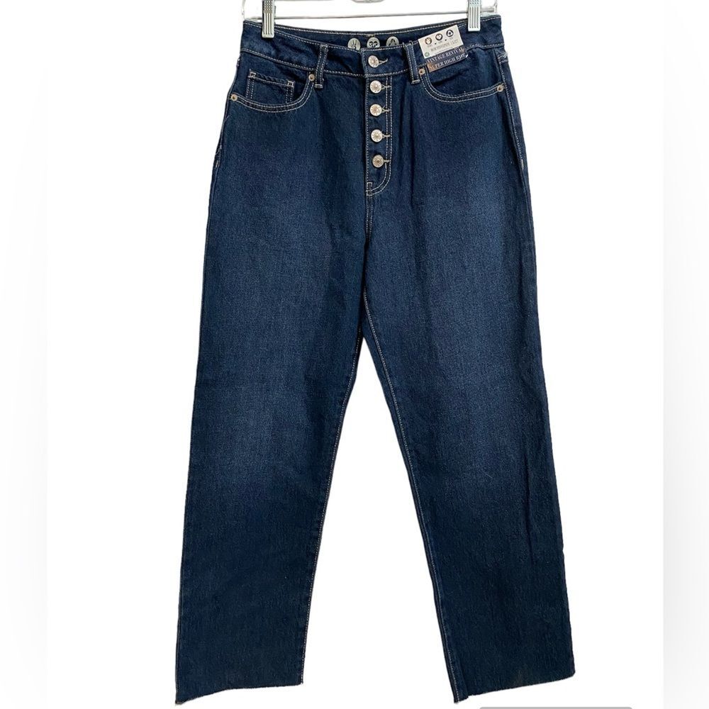 NWT Rewash Women's High Rise Mom Jeans Size 5/27 Stovepipe Button Fly Retro NEW